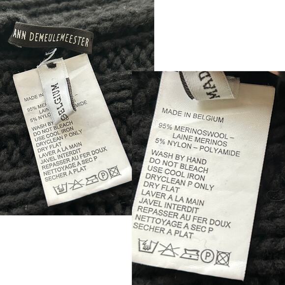 Ann Demeulemeester Oversized Ribbed Tubular Snood/Hooded Cowl –90s/Early Y2K - Picture 8 of 8